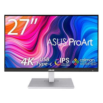 Монитор ASUS 4K 27 дюймов, замена яркого пятна, гарантированная HDR IPS 65 Вт PD Display Port HDMIx2 Регулировка высоты Вращение Проверено Calman ProArt