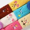 1 Pair Women Plush Fleece Socks Ultra Warm 3D Cartoon Embroidered Socks Elastic Fit Soft Thick Cozy Thermal Socks