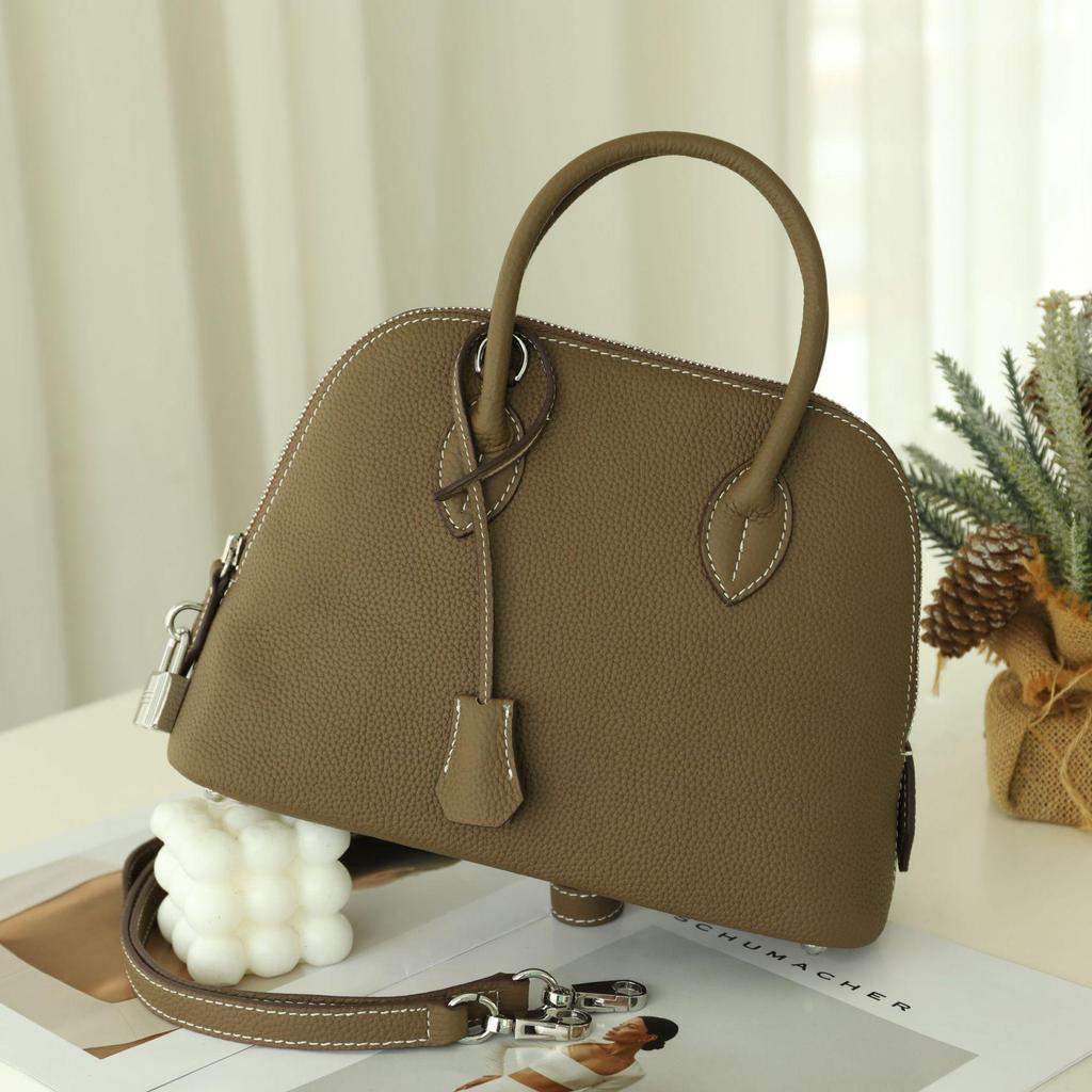 Женская сумка из воловьей кожи Shell: Универсальная сумка на одно плечо и через плечо