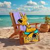 Personalized customized proof beach towel with Scooby-Doo pattern - soft, absorbent,quick-drying,perfect swimming,camping&bathing