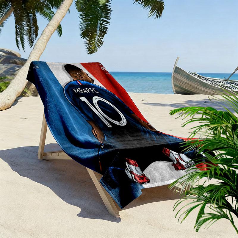 Kylian Mbappé Pride Beach Towel, Large Soft Quick Dry Towel for Beach Camping Swimming