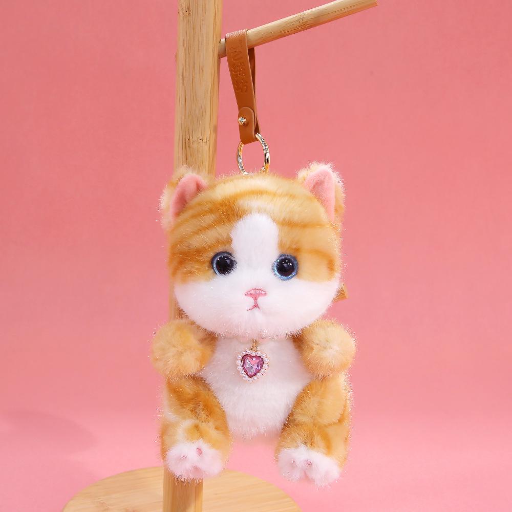 Calico Cat Plush Doll Keychain - Cute & Comforting Birthday Gift