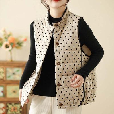 Жилет для женщин из хлопка, осенне-зимний, безрукавный жилет, свободный, утолщенный, повседневный жилет