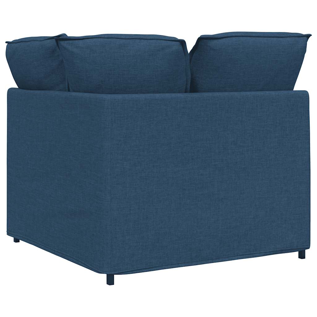 Modular Sofa Corner Module with Cushions Blue 100 cm