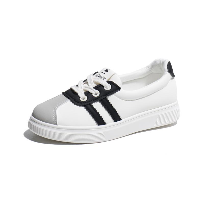 2025 Spring Little White Shoes New Korean Version Ins Female Students Height Increase Platform Sports Board Shoes Casual Shoes Female Q65