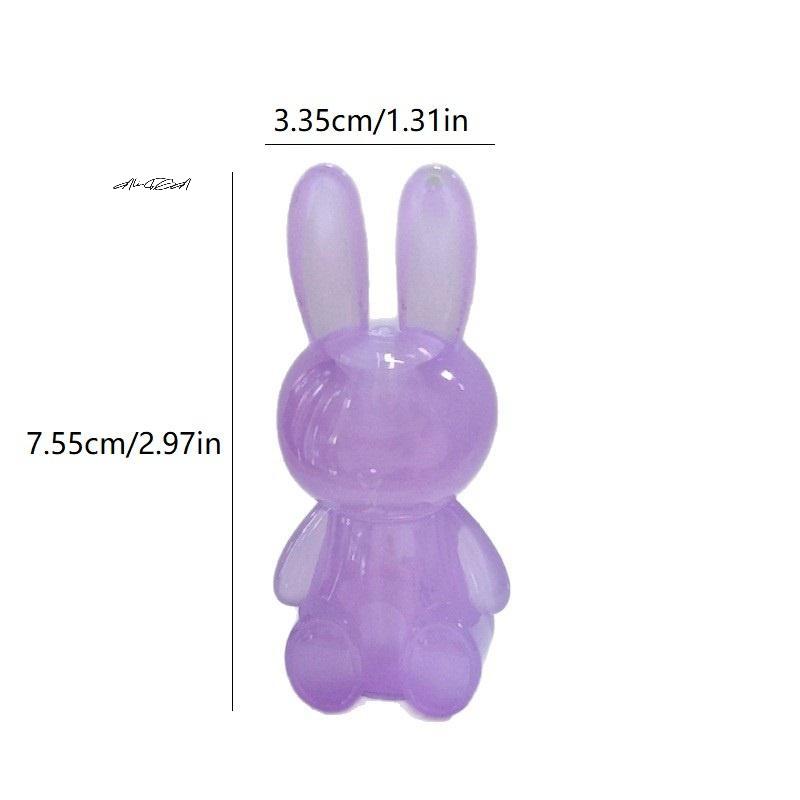 3.5/5ml Cute Bunny Shape Lip Gloss Tube Keychain Rabbit Lip Glaze Empty Container Cosmetic Package Material with Key Chain