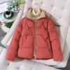 Women Autumn Winter Short Style Standing Collar Cotton-padded Jacket Thick Warm Coat