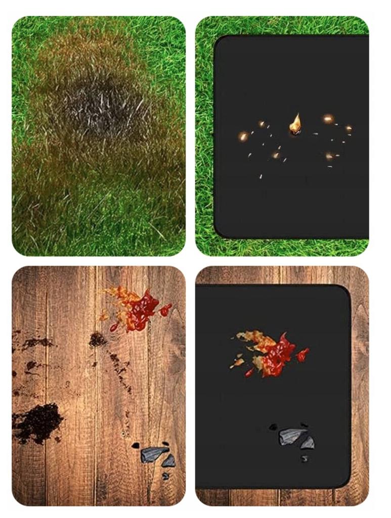 Barbecue POD Mat 128x76CM Stain-resistant Fire-resistant Terrace Lawn Protection