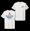 Белая футболка с логотипом краски Benjamin Moore
