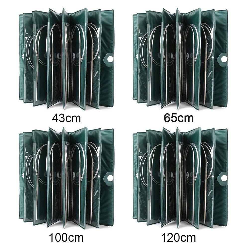 43/65/80/100/120cm Circular Knitting Needles Stainless Steel Crochet Hook Knitting Tools  Household