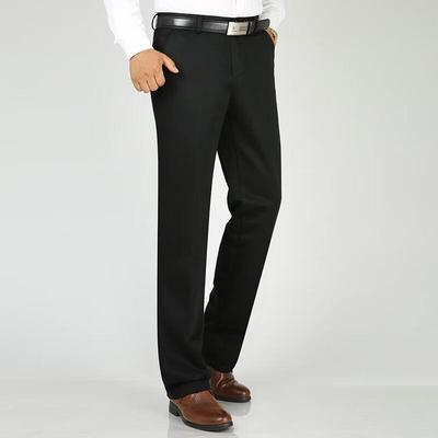 Мужские эластичные брюки прямого кроя в стиле business casual