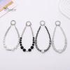 Mobile Phone Wrist Strap Beaded Faux Pearl Charm Anti-Theft Phone Lanyard Fashionable Hands-Free Bracelet Rhinestone Phone Strap