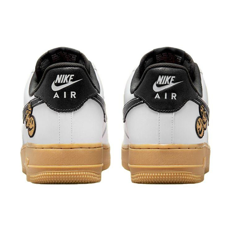 Nike Мужские кроссовки Air Force 1 LV8 Go The Extra Smile белые желто-Strike Gum-светло-коричневые DO5853-100