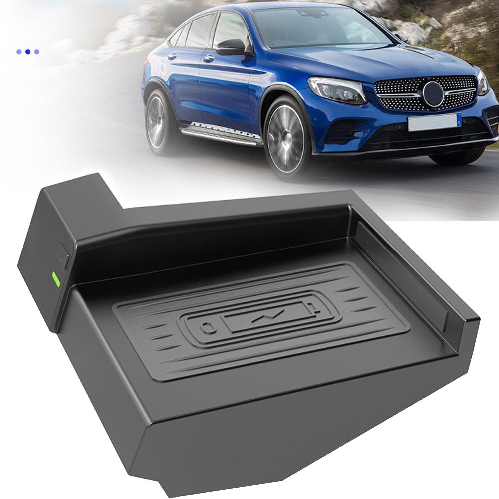 15 Вт автомобильная беспроводная зарядная панель для Mercedes Benz C Class W205 S205 200 A205 350e 2015~2024 телефон быстрая зарядная пластина iPhone