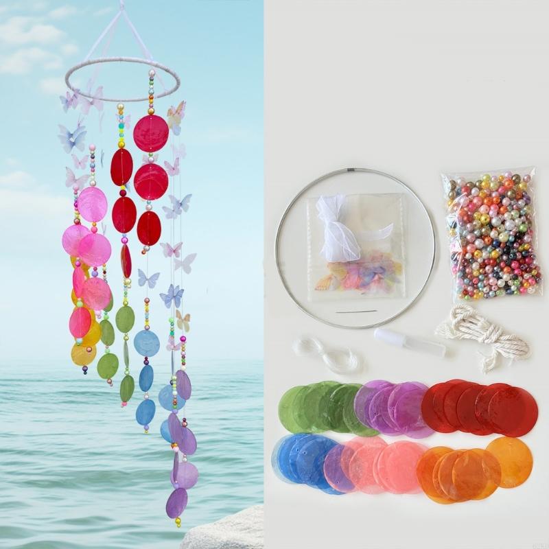 62KD Butterfly WindChimes Materials Pack Hanging Ornaments Outdoor Garden Pendent Room Decoration Home Wall Hanging