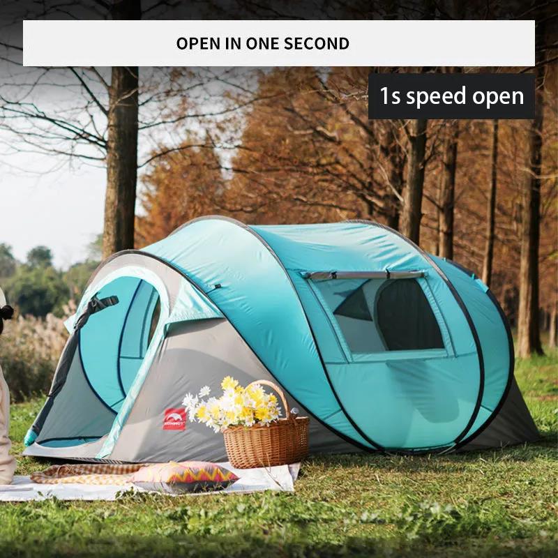 Откройте палатку за одну секунду, автоматическая на открытом воздухе, толстая непромокаемая солнцезащитная палатка без постройки, палатка для кемпинга, кемпинга