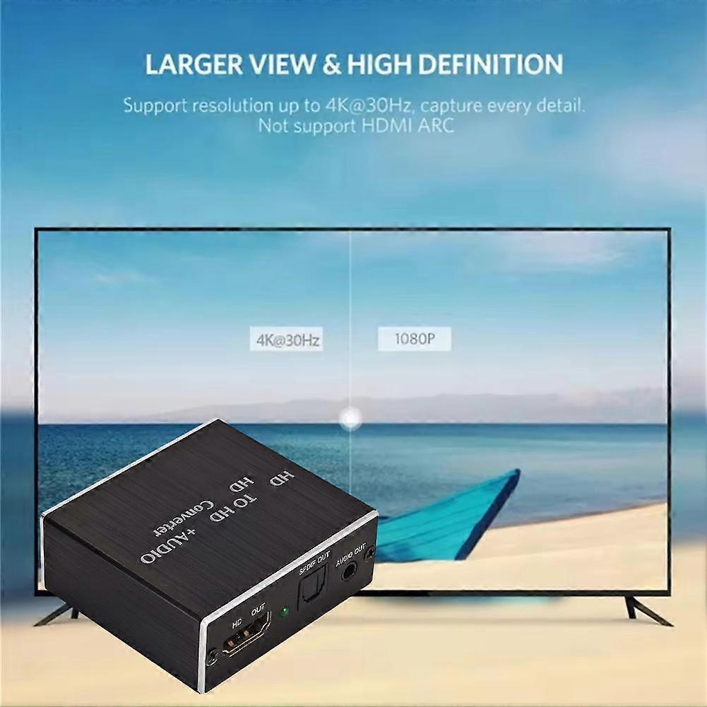 Audio Extractor HDMI Compatible Audio Splitter 4Kx2K3D Surround Audio