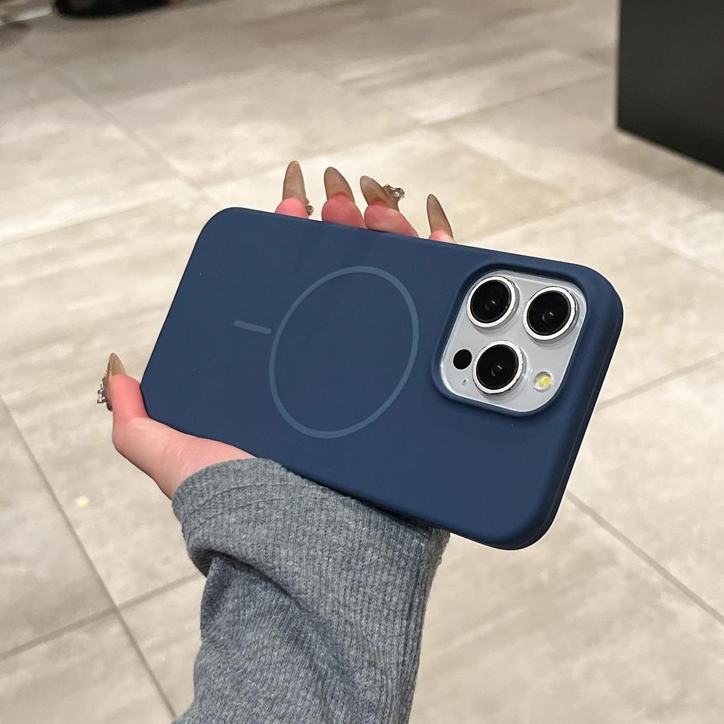Подходит для iPhone17proMax Жидкий силиконовый магнитный чехол для телефона Apple 16 Улучшенное ощущение Защита от падения 15 Защитный чехол