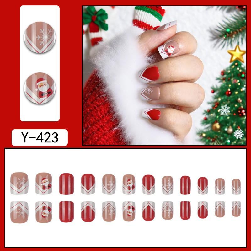 Short Press-On Nails Set With Floral Design Minimalist False Women Wearable Nail Tips In Multiple Colors