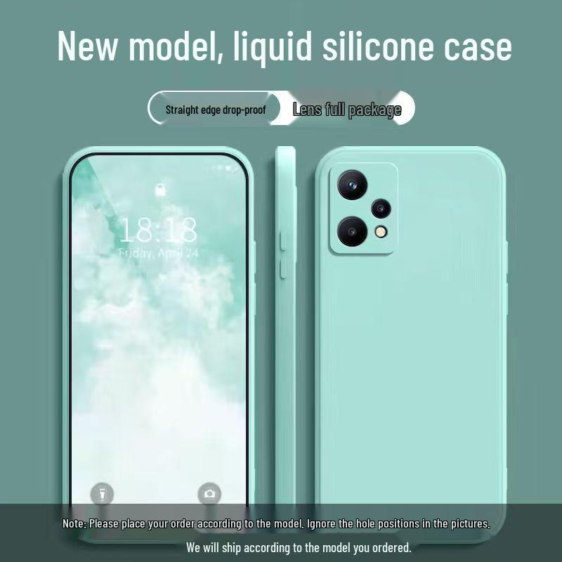 Мягкий чехол Realme V25, противоударный, однотонный, с полным покрытием и уникальным дизайном с прямыми гранями.