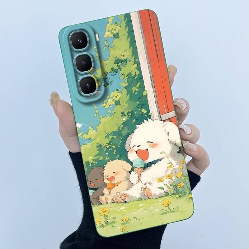 Чехол для Infinix Hot 60 Pro Plus Модный Простой Цветок Жидкий Силикон Защита Камеры Чехол Для Infinix Hot 60 Pro+ Capa