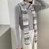 Autumn and Winter Scarf Women's Plaid Wool Blended Long Student Versatile Shawl Thickened Warm Scarf