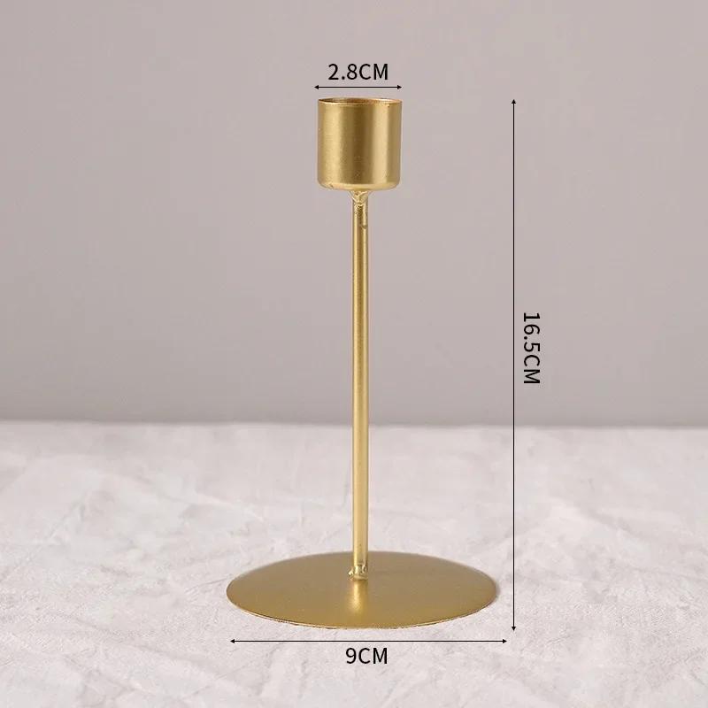 Candle Holders Modern Metal Candlestick Wedding Candle Stand Exquisite Desktop Party Decor for Home Office Decor