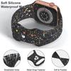 Спортивный ремешок с цветными частицами, резиновый ремешок для Apple Watch 49 мм 46 мм 45 мм 44 мм 42 мм 41 мм 40 мм для IWatch 11 10 9 8 7 6 5 4 3 SE