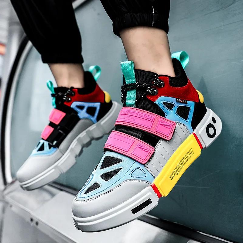 New Shoes for Men Colorful Sneakers Air Mesh Casual Sport Shoes Boy Girl Street Cool Hiphop Flat Skateboard Shoes 36-45