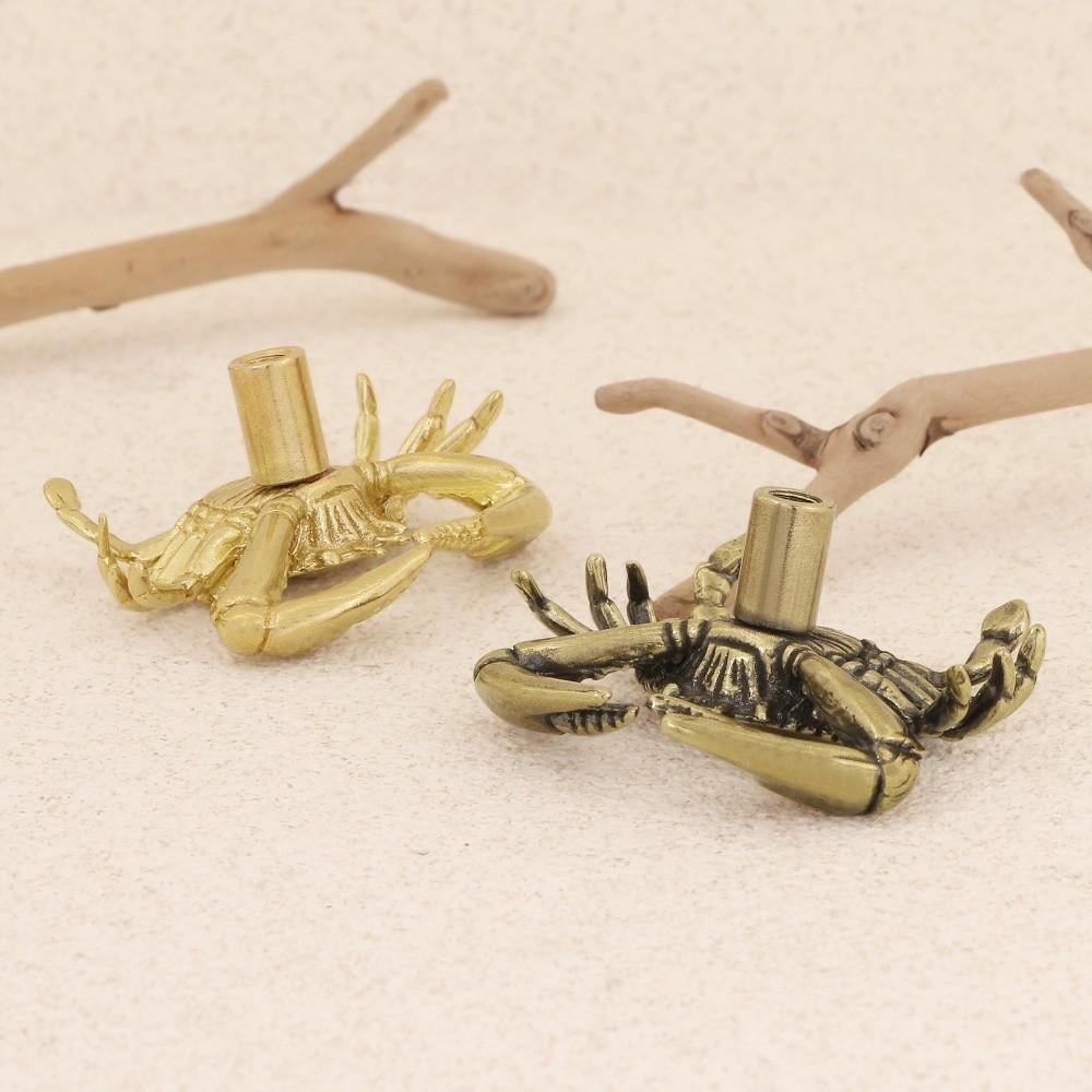 Hardware Brass Cabinet Pulls Luxury Closet Door Knobs Vintage Crab Design Drawer Handles  Kitchen
