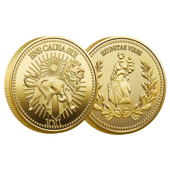 Монета льва Yousheng, жетон на удачу, двусторонняя монета с гравировкой богини-льва, металлический коллекционный реквизит для фильмов, монета для коллекционеров и любителей кино