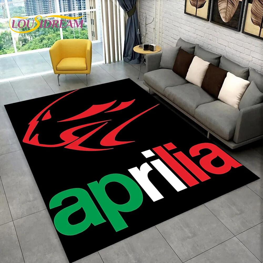 HD Ковер с логотипом мотоцикла Aprilia Racing для дома, гостиной, спальни, дивана, придверный коврик, декор, детский ковер, нескользящий коврик для пола 3D