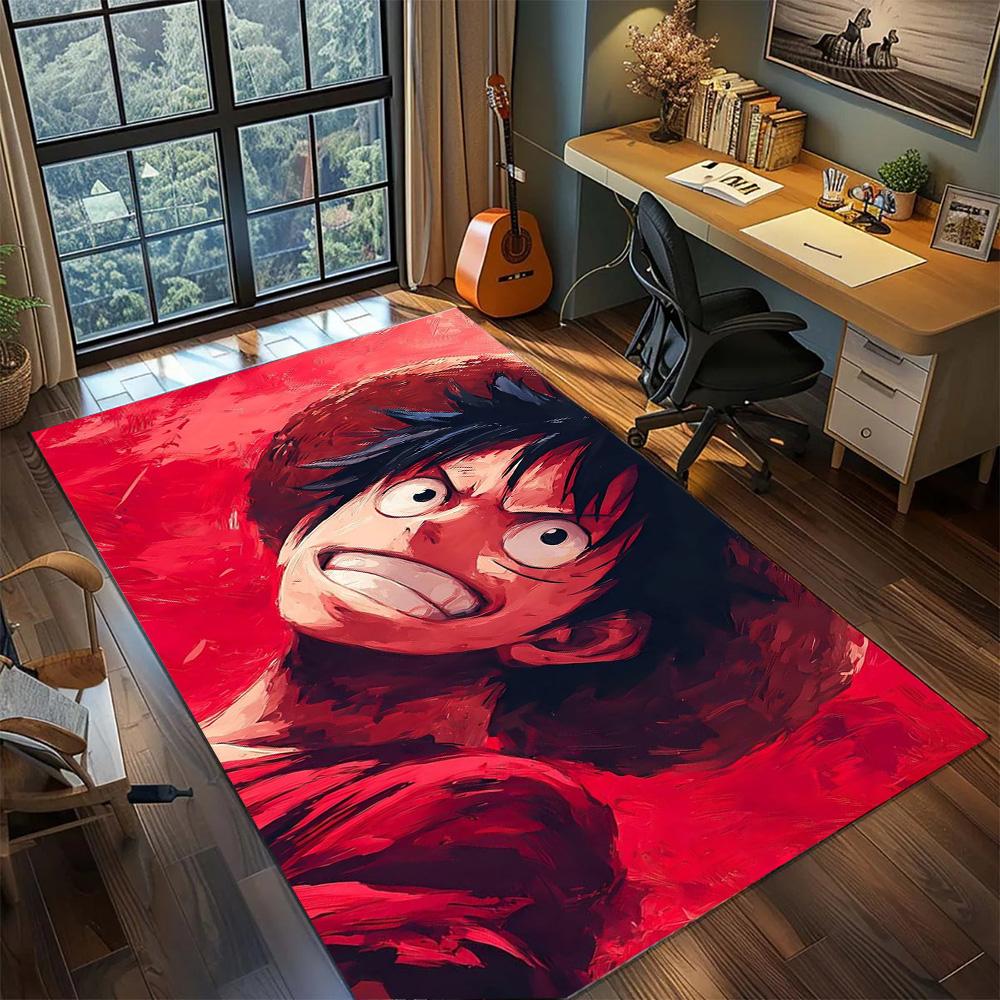 Luffy Non Slip Fashion Home Floor Mat, Large Area Washable Carpet Rug Gamer Bedroom Decor.-TING