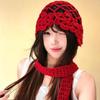 Women's Bohemian Crochet Flower Summer Knit Hat