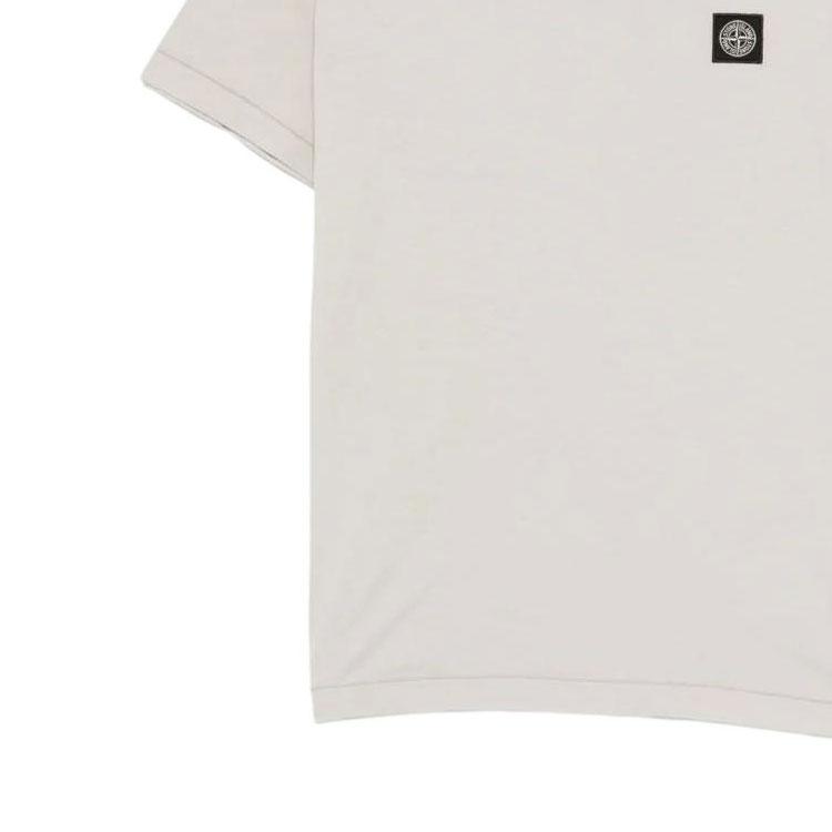 STONE ISLAND Мужская однотонная футболка с коротким рукавом и круглым вырезом L1S152100027S0013-V0061
