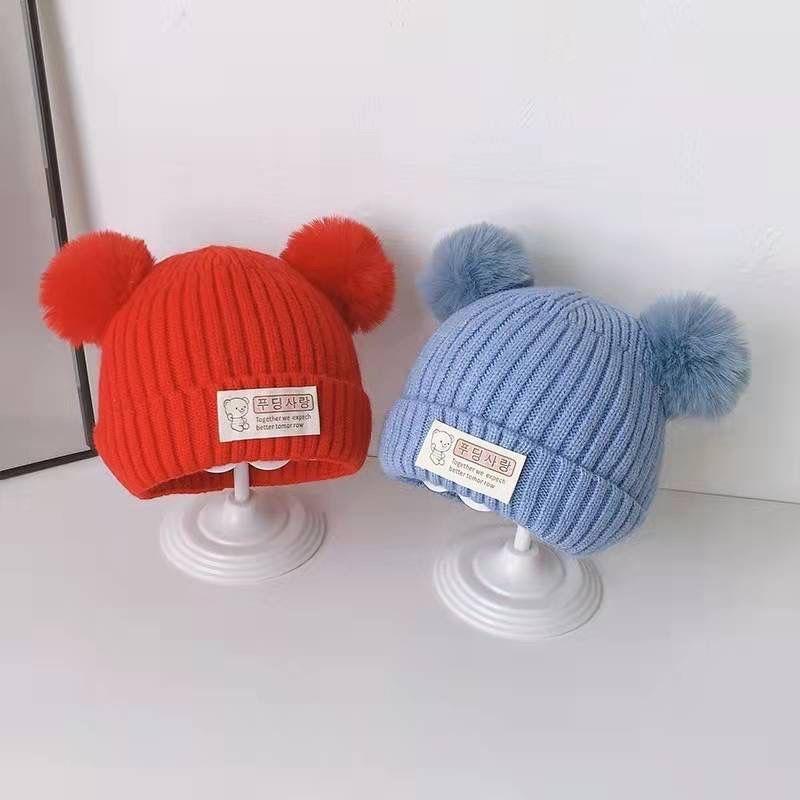 Вязаная шапочка для новорожденных из пряжи с хлопковой подкладкой для тепла и утолщенной фетальной шапочкой