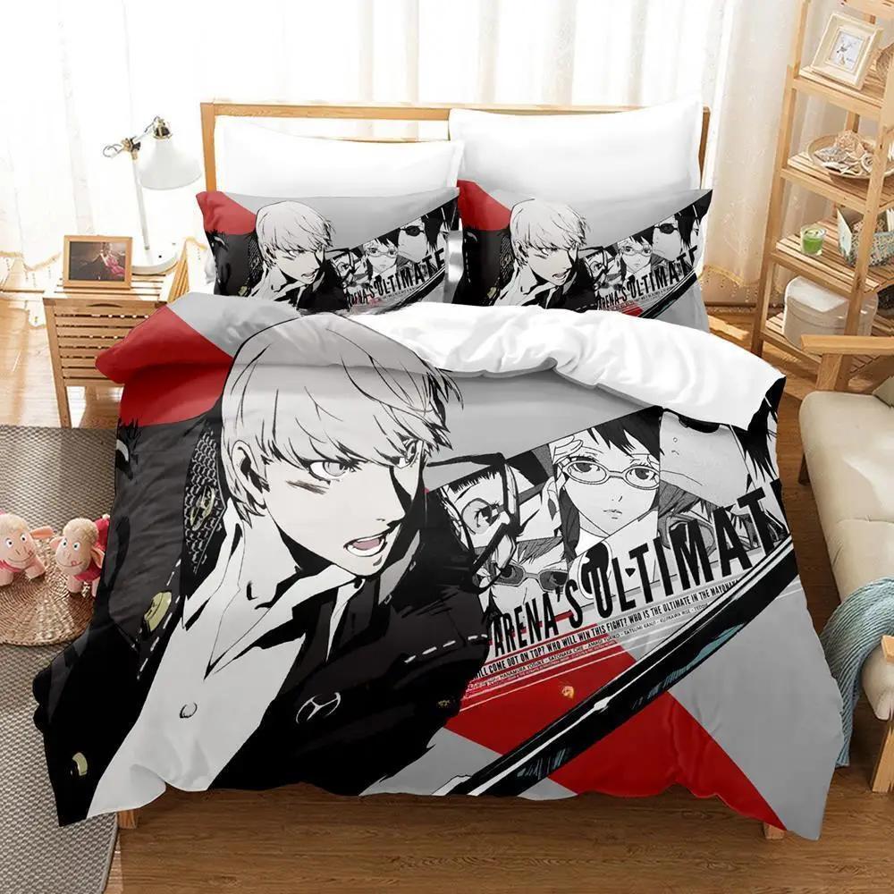 Новый набор постельного белья Persona 4 Односпальный Полуторный Двуспальный Queen King Размерный Набор Постельного Белья Для Взрослых Детей Спальни Комплекты с Пододеяльником Комплекты Постельного Белья Аниме