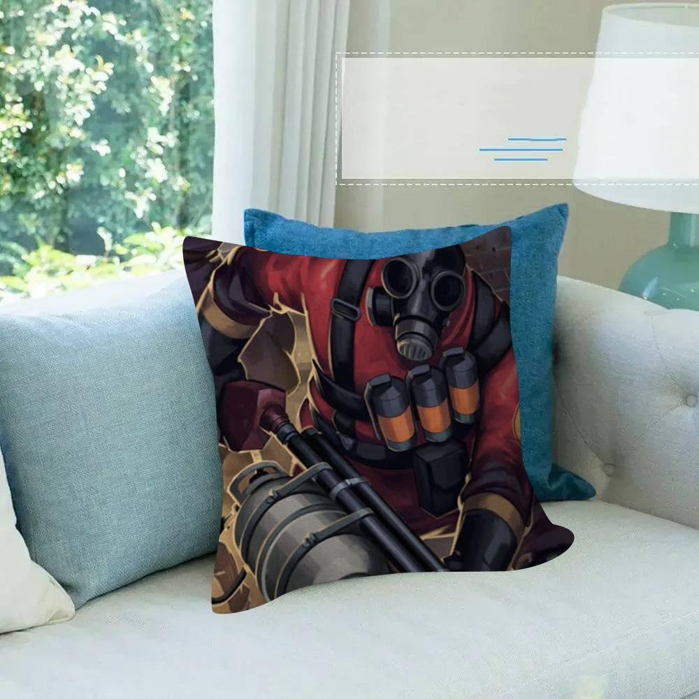 Game Hot TTeam FFortress TF Pillow Gift Home Office Decoration Bedroom Sofa Car Cushion Cover case x