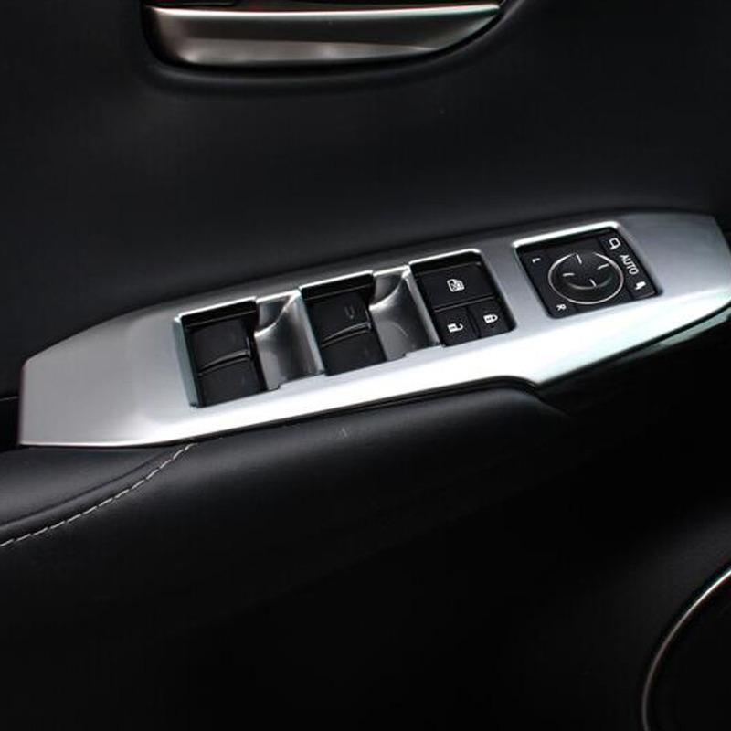For Lexus NX 200 200t 300h 2015 2016 2017 2018 Window Switch Panel Covers Inner Door Armrest Glass Button Trim
