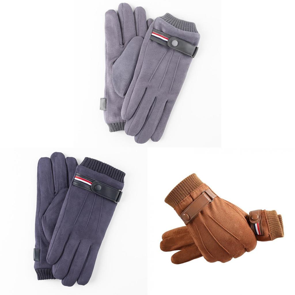 Warm Mens Split Finger Fleece Gloves With Touchscreen Compatibility For Winter
