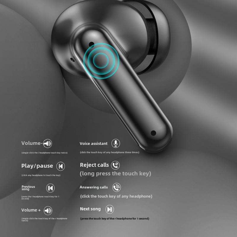Трансграничные шумоподавляющие наушники Bluetooth с активным шумоподавлением, высокое качество звука, беспроводные внутриканальные наушники TWS Touch с длительным сроком службы
