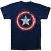 Captain America Unisex Adult Distressed Shield Cotton T-Shirt
