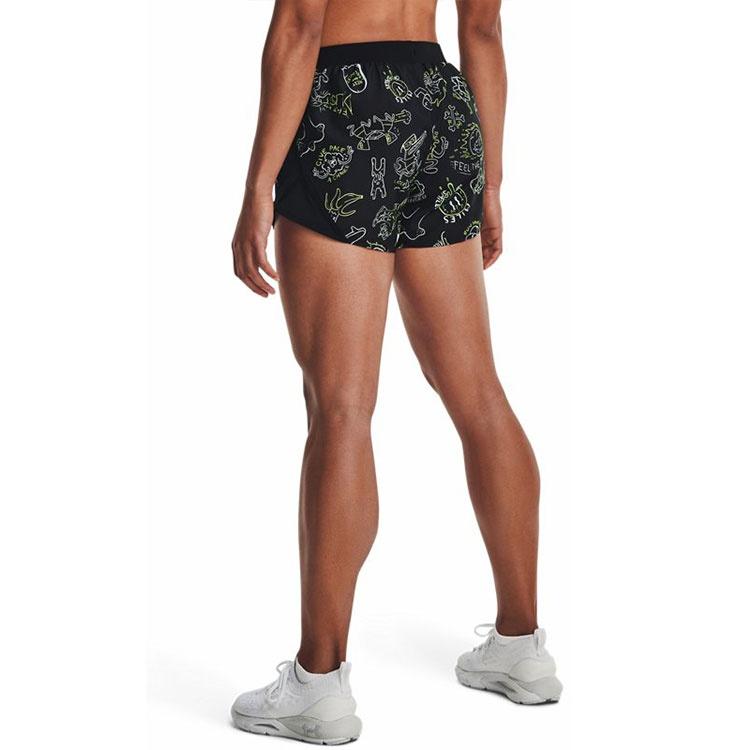 Under Armour Casual Shorts Women's Black Moderate Unisex 1361907-001
