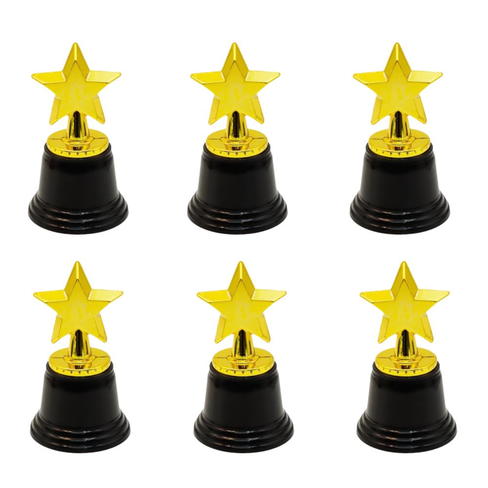 Plastic Material Star Trophy Awards 6Pack Mini Star Trophy Kids Trophy Awards  For Goodie Bags