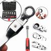 1 Set 27 Pcs Ratchet Wrench Changeable Wrench Ratchets Screwdriver Household Multifunctional Hardware Tools 8mm-19mm Versatile