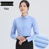 Женская белая профессиональная рубашка с длинным рукавом - Весенне-осенний корейский стиль, приталенный формальный топ