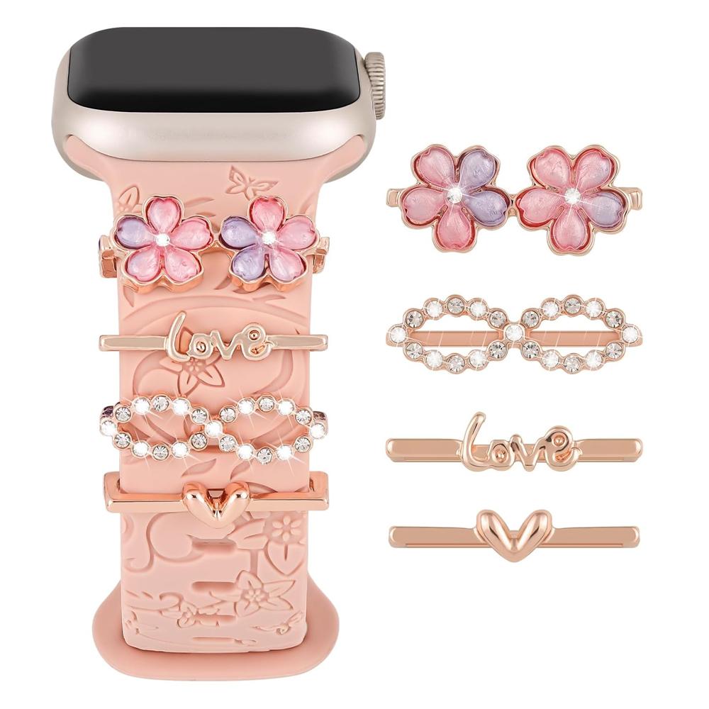 Шармы для ремешка Apple Watch Серия 11 10 9 8 7 6 SE 42 40 49 41 45 44 мм Декоративное кольцо Аксессуары для ремешка Galaxy Watch 4 5 6 7