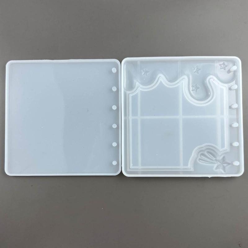 Силиконовые формы для обложки блокнота DIY Формы для корпуса блокнота из эпоксидной смолы Инструменты для изготовления украшений и аксессуаров ручной работы