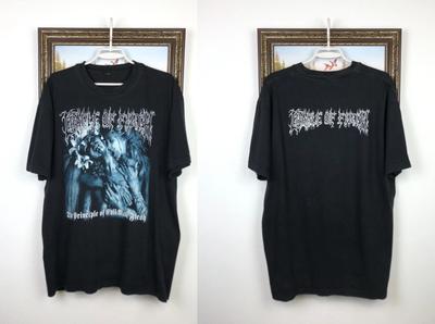 Винтажная футболка Cradle Of Filth с принтом по всей поверхности Черная Редкая Хайп Принцип