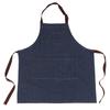 Unisex Denim Working Pockets Apron for Drawing Painting Restaurant Coffee Waiter (Blue)